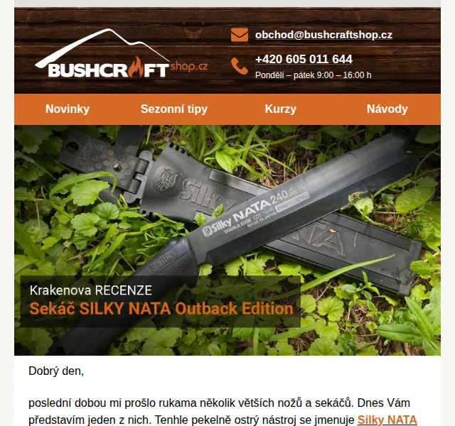 Bushcraftshop: Silky NATA 240 mm Double Edge – červenec 2026 | Nuslet.cz