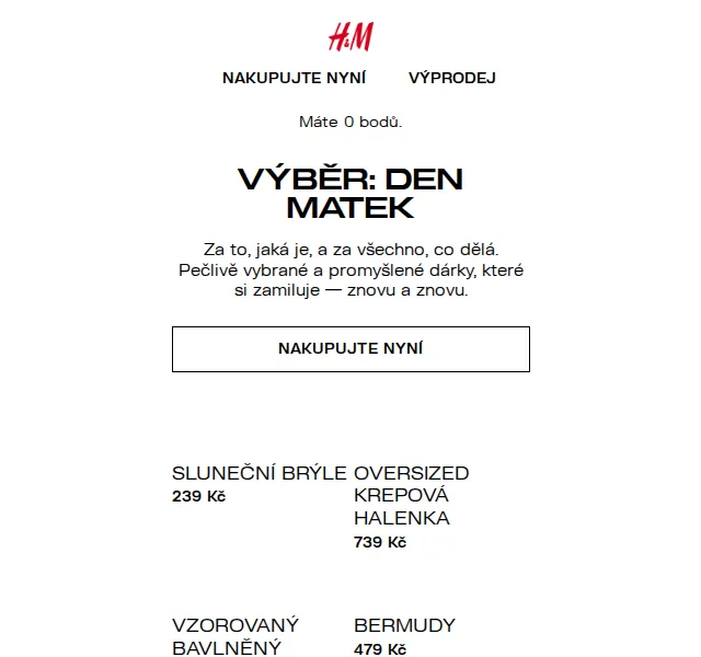 Dárky ke Dni matek | H&M Fashion