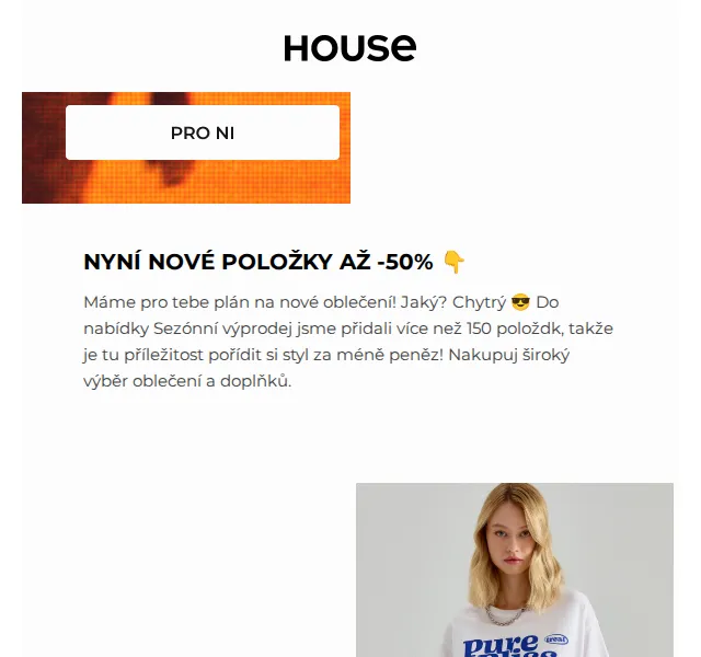 HOUSE: Sezónní výprodej až -50 % – červenec 2026 | Nuslet.cz