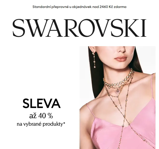 Swarovski: slevy až 40 % na náhrdelníky – červenec 2026 | Nuslet.cz