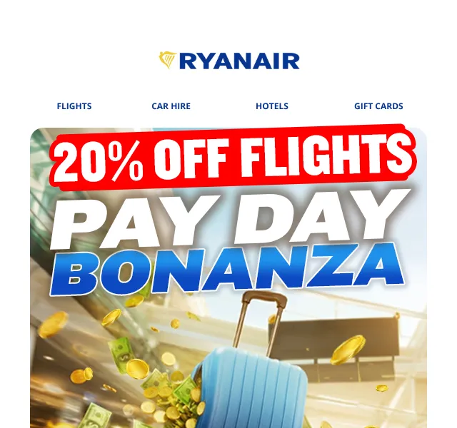 Ryanair: 20 % sleva na letenky – květen 2026 | Nuslet.cz
