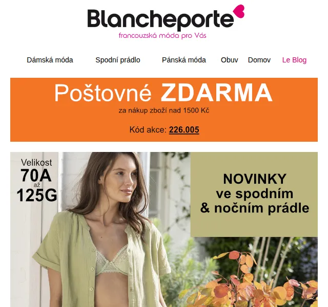 Blancheporte: Prádlo a pyžama – Duben 2026 | Nuslet.cz