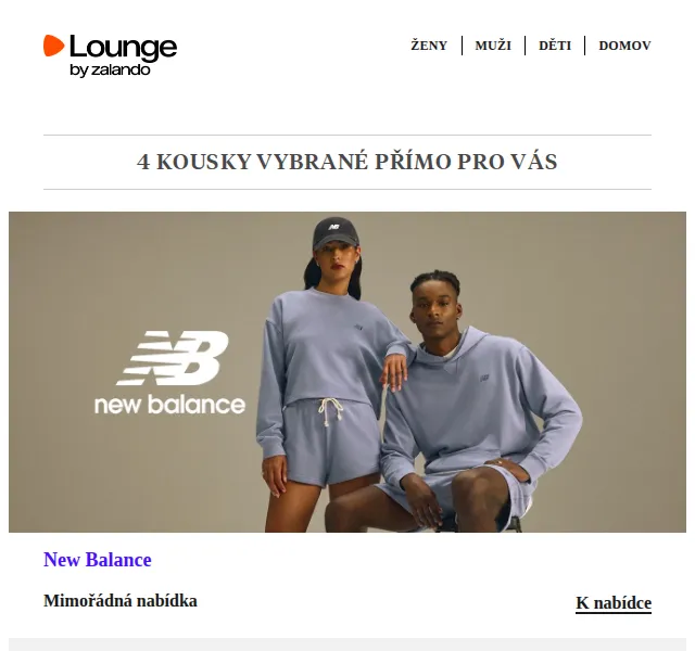 Lounge by Zalando: New Balance, ECCO – sleva až 75 % – duben 2026