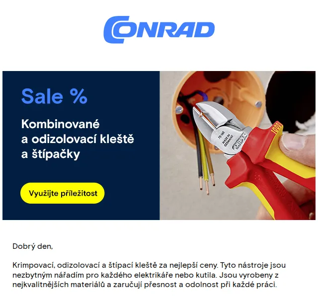 Conrad Electronic: Výprodej kleští a nářadí – červenec 2026 | Nuslet.cz