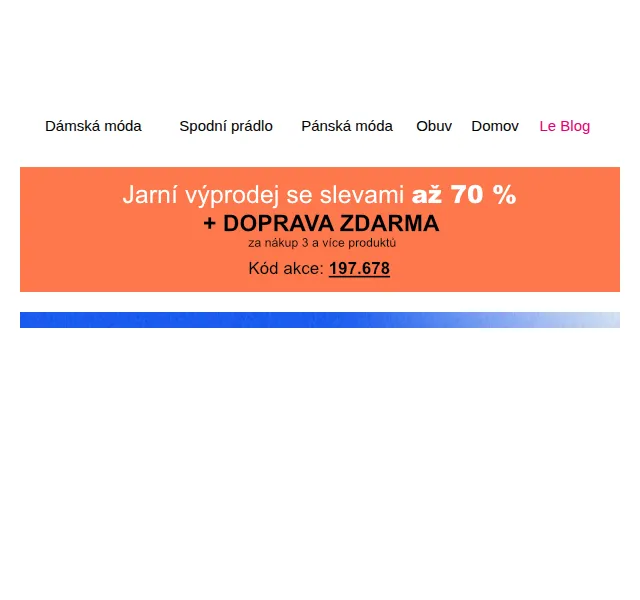 Blancheporte: Výprodej až -70 % a doprava zdarma od 3 ks – červenec 2026 | Nuslet.cz
