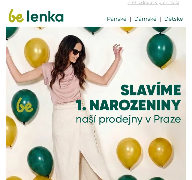Be Lenka: 1. narozeniny prodejny Praha – červen 2026