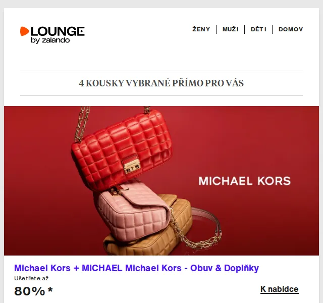 Lounge by Zalando: Michael Kors, Champion, Nike – sleva až 80 % – červenec 2026 | Nuslet.cz