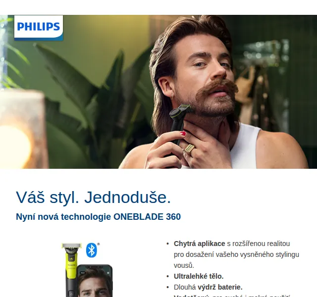 Philips: Nová technologie OneBlade 360 – červen 2026 | Nuslet.cz