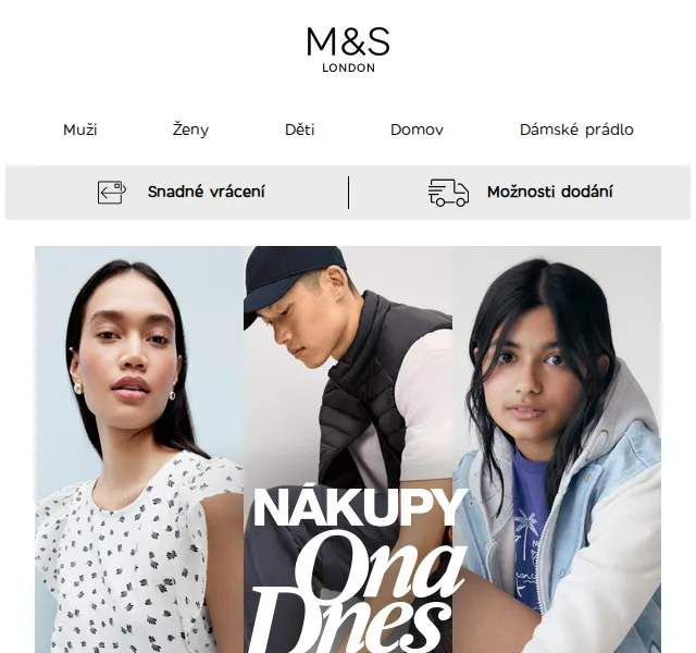 Marks and Spencer: 20% sleva na oblečení a bydlení – červen 2026 | Nuslet.cz