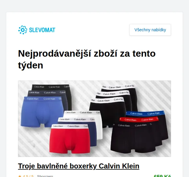 Slevomat: Troje bavlněné boxerky Calvin Klein – červen 2026 | Nuslet.cz