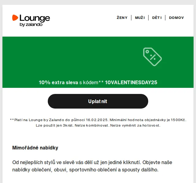 Lounge by Zalando: 10% extra sleva a výprodej až 80 % – červenec 2026 | Nuslet.cz