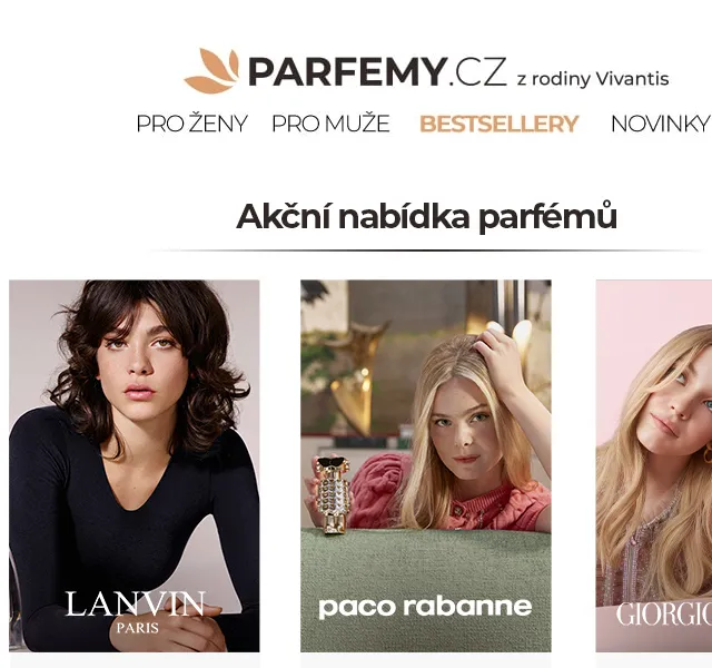 Parfemy.cz: Parfémy Lanvin, Paco Rabanne a Giorgio Armani – červenec 2026 | Nuslet.cz