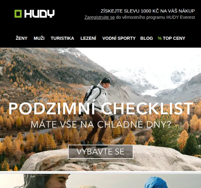 Hudy: podzimní checklist – slevy na outdoor a turistiku