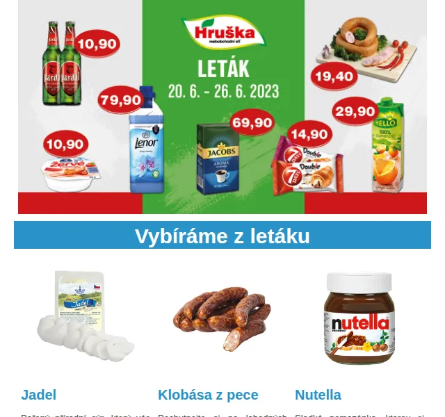 Váš HRUŠKA tým: Nový leták – červenec 2026 | Nuslet.cz