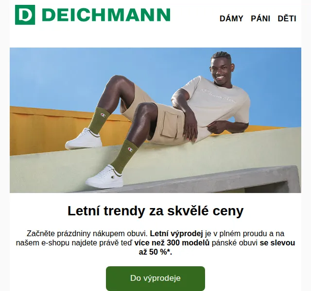 DEICHMANN: letní výprodej obuvi sleva až 50 % – červenec 2026 | Nuslet.cz