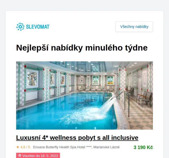 Slevomat: Luxusní 4* hotel Mariánské Lázně – all inclusive – červenec 2026 | Nuslet.cz