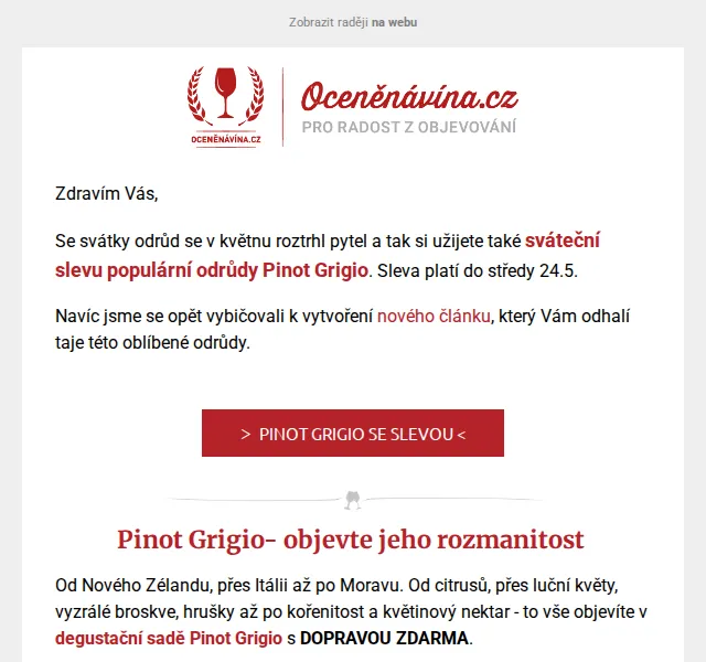 Vláďa z Oceněnávína.cz: Pinot Grigio s dopravou zdarma – červen 2026 | Nuslet.cz