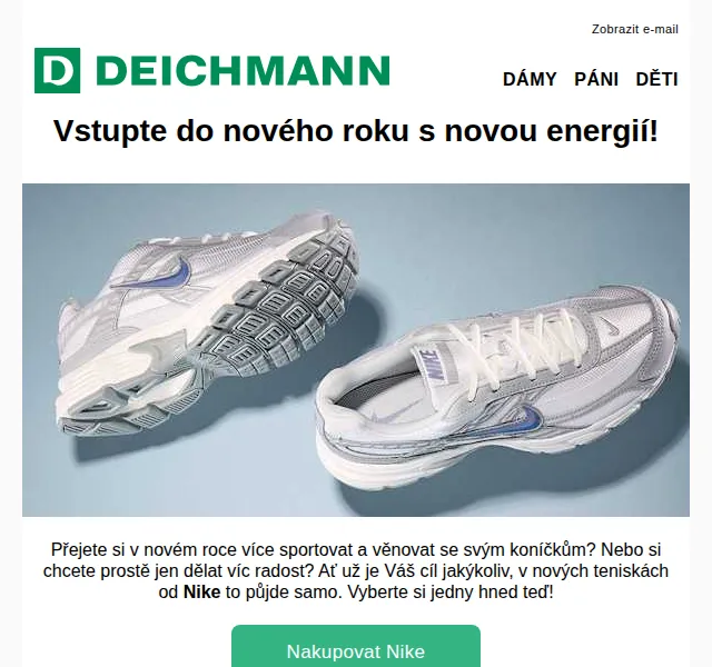 Deichmann: Nike tenisky se slevou 30 % – duben 2026