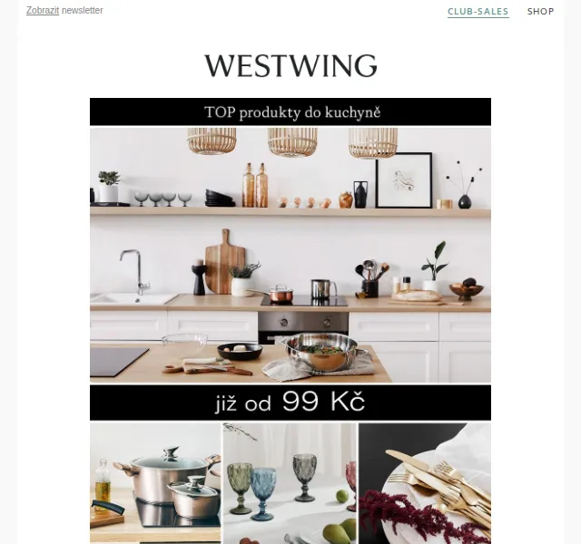Westwing: Kuchyňské bestsellery od 99 Kč – červenec 2026 | Nuslet.cz