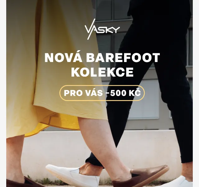 Vasky: Nová barefoot kolekce se slevou 500 Kč – červenec 2026 | Nuslet.cz