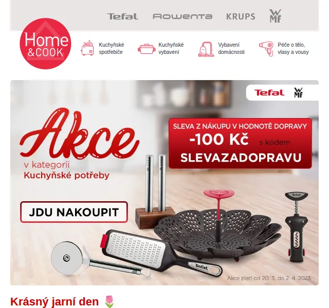 Home & Cook: Doprava zdarma a slevy až 58 % – červenec 2026 | Nuslet.cz