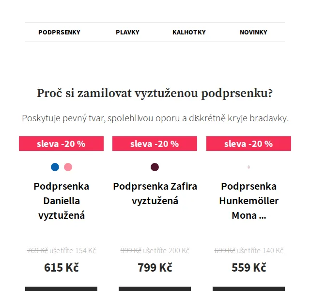 Astratex.cz: sleva 20 % na vyztužené podprsenky – červen 2026 | Nuslet.cz