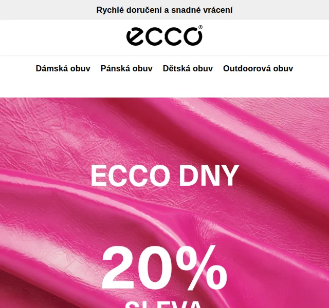 ECCO: 20 % sleva na vybrané boty – duben 2026 | Nuslet.cz