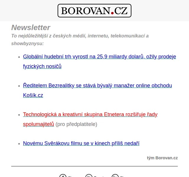 Aleš Borovan: Hudební trh a business novinky – červen 2026 | Nuslet.cz