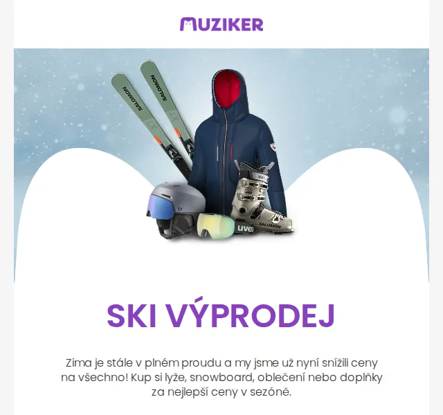 Muziker: Lyžařský výprodej se slevami na vše – červenec 2026 | Nuslet.cz