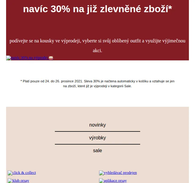 Orsay: navíc 30% na výprodej – prosinec 2021 | Nuslet.cz