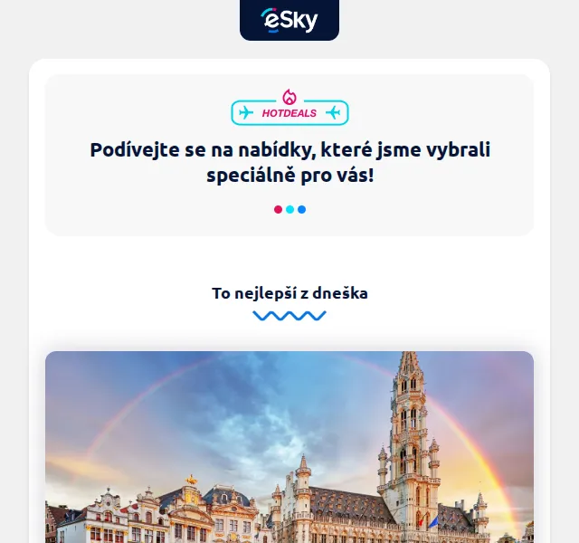 eSky.cz: letenky do Bruselu od 738 Kč, Tirana od 982 Kč – červenec 2026 | Nuslet.cz