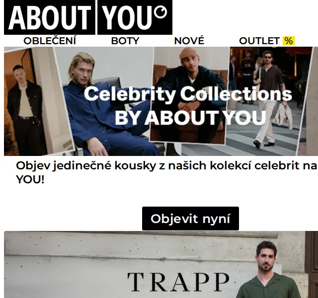 ABOUT YOU: Kolekce celebrit TRAPP, DAN FOX – květen 2026