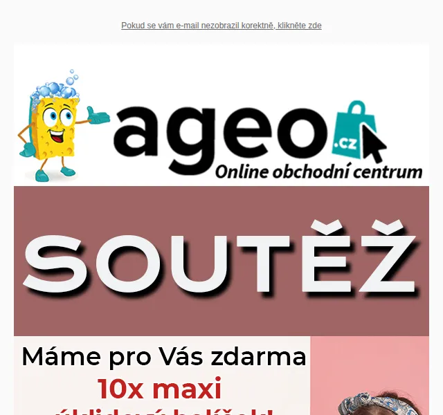 Ageo.cz: Maxi úklidové balíčky až 50% sleva – červen 2026 | Nuslet.cz