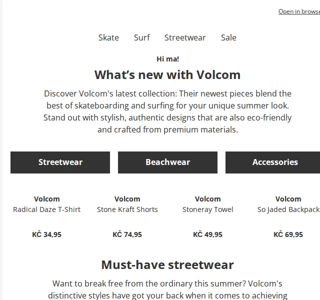 BLUE TOMATO: Volcom streetwear a beachwear – červenec 2026 | Nuslet.cz
