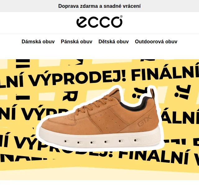 ECCO: Poslední dny slev až 50 % – červenec 2026 | Nuslet.cz