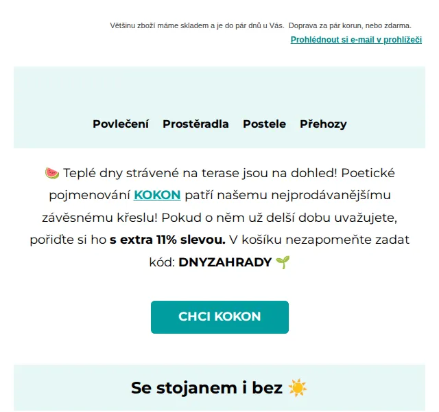 Výprodej povlečení: Křeslo KOKON se slevou 11 % – červenec 2026 | Nuslet.cz