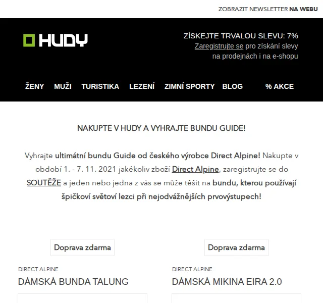 Hudy: Soutěž o bundu Guide a slevy Direct Alpine – červen 2026 | Nuslet.cz