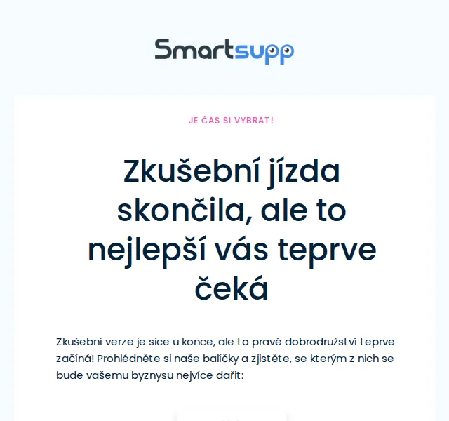 Smartsupp: Balíčky od 375 Kč – červenec 2026 | Nuslet.cz