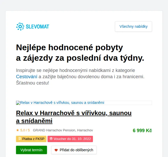 Slevomat: Nejlepší nabídky za poslední dva týdny – červen 2026 | Nuslet.cz