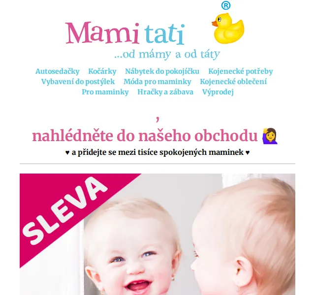 Mamitati.cz: Slevový kód Mama na autosedačky a kočárky – červenec 2026 | Nuslet.cz