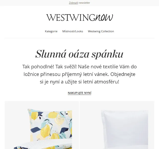 WestwingNow: Letní přeměna ložnice – červenec 2026 | Nuslet.cz