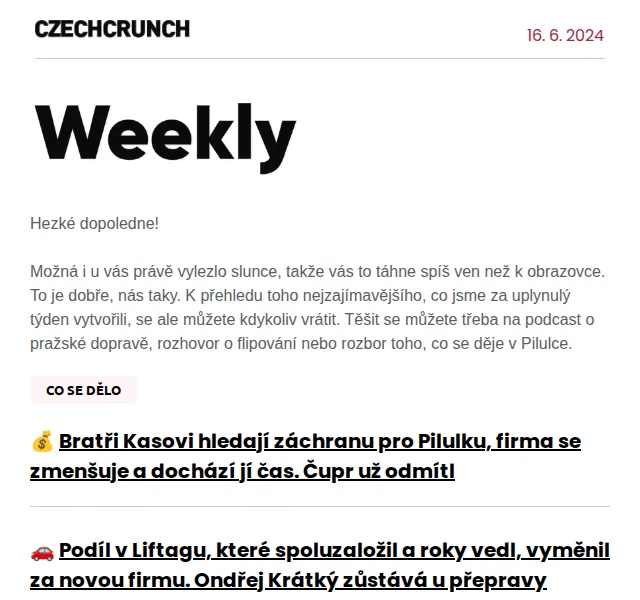 CzechCrunch: Přehled týdne a tipy na eventy – červenec 2026 | Nuslet.cz