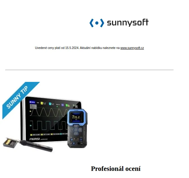 Sunnysoft: Sada multimetr + osciloskop FNIRSI 1013D – červenec 2026 | Nuslet.cz