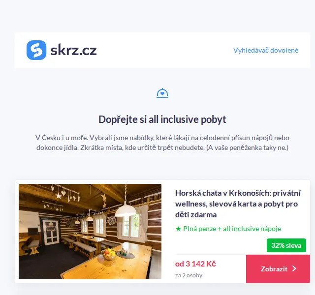 Vánoce na Skrz: All inclusive dovolená od 3 490 Kč – červenec 2026 | Nuslet.cz
