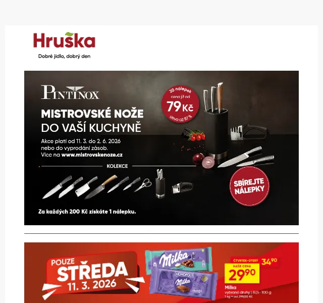 Hruška: Eidam 30 % za 13,90 Kč – březen 2026 | Nuslet.cz