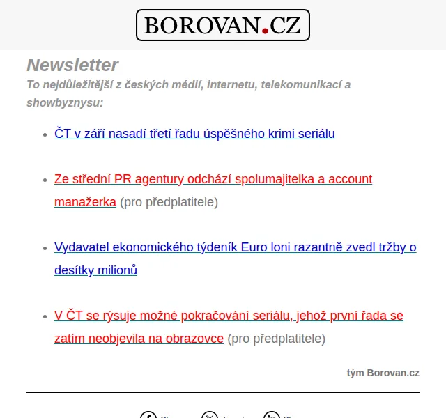 Aleš Borovan: Novinky z českých médií – červen 2026 | Nuslet.cz