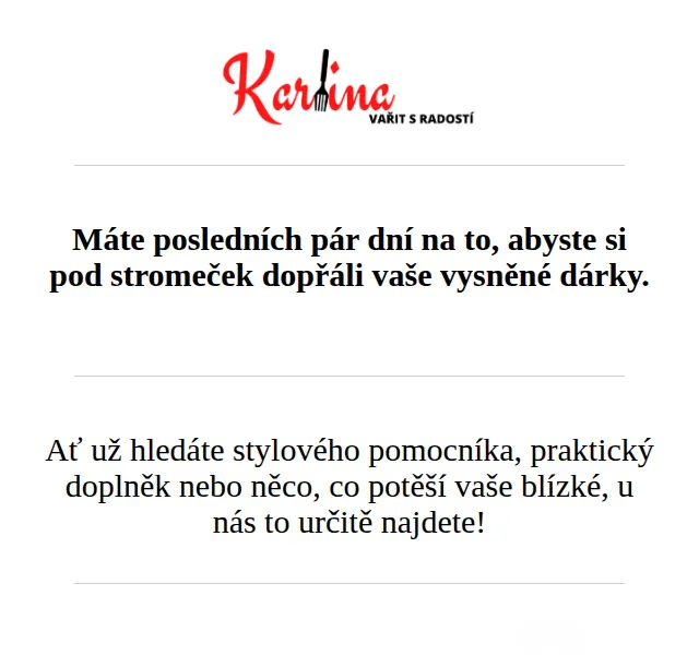 Karlina CZ: Vánoční vaření s radostí – červenec 2026 | Nuslet.cz