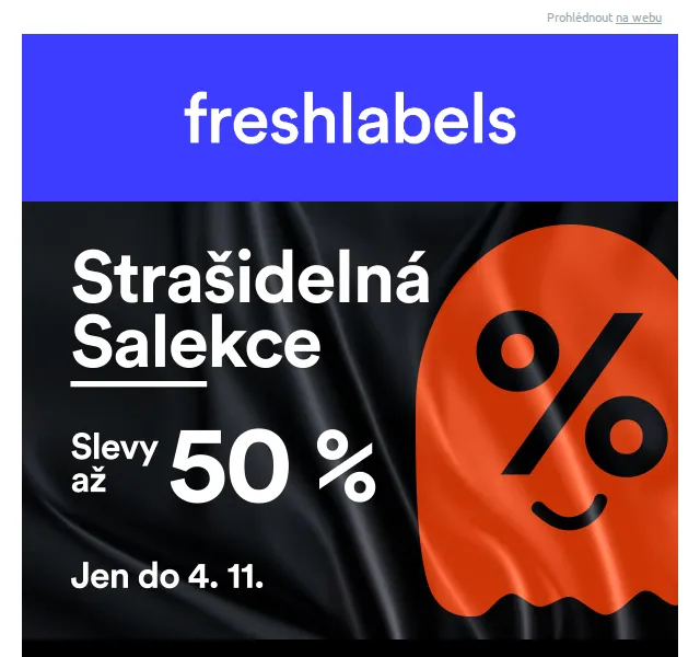 Freshlabels: Strašidelná SALEkce až 50 % – červenec 2026 | Nuslet.cz