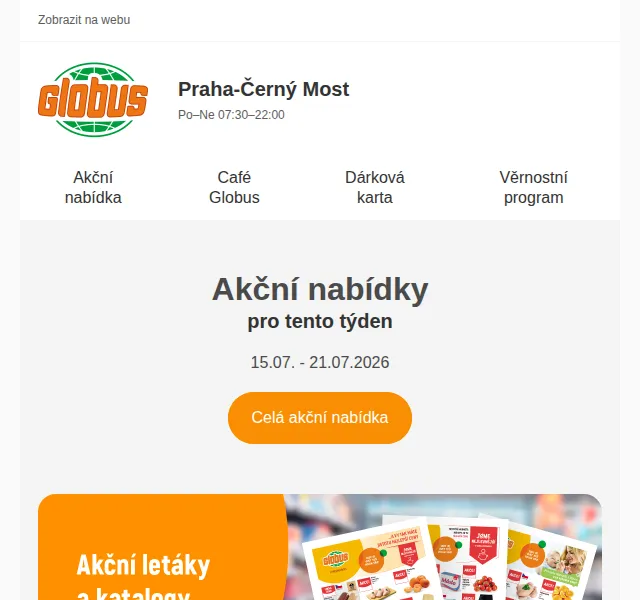 Globus: slevy až -60 % – vejce, zmrzlina, meloun – srpen 2026
