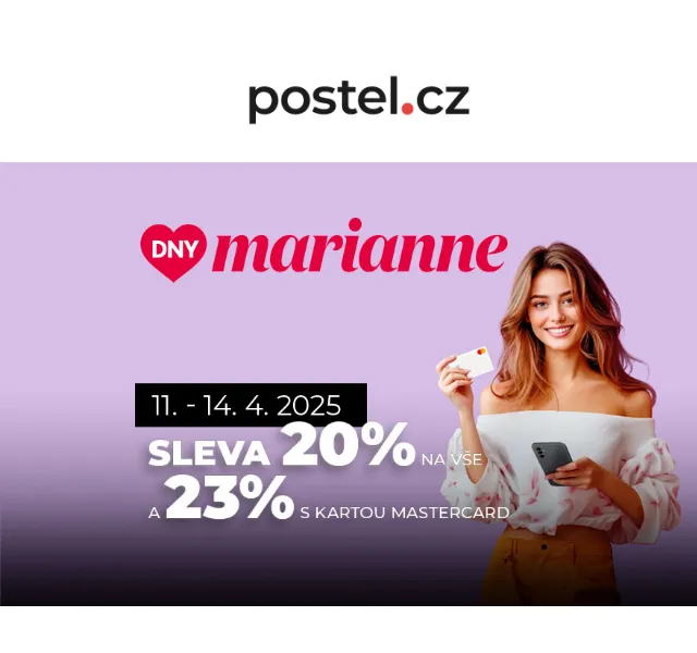 Postel.cz: Dny Marianne – slevy až 23 % – duben 2026 | Nuslet.cz